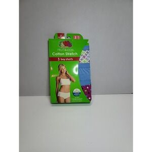 Fruit Of TheLoom Women's 3 Pair Boy Shorts Cotton Stretch Underwear Panties 5 Sm